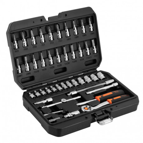 1/4" padrunvõtmete komplekt, 46 tk, CrV