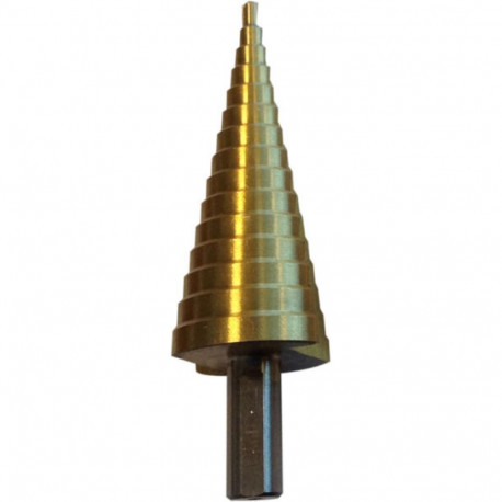 Wiertło stopniiline metalli jaoks HSS TiN 6.0-38.0 mm proline