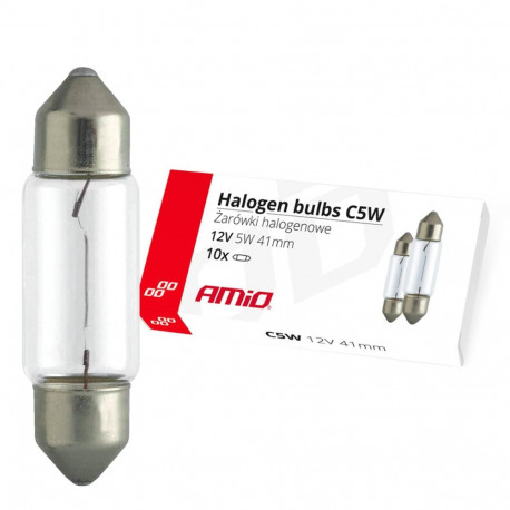 Halogeenpirnid C5W festoon 41mm 12V 10tk amio-02554