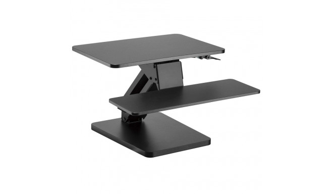 Maclean gaasivedruga must lauapõhine alus klaviatuurile, monitorile või sülearvutile, istudes-seiste