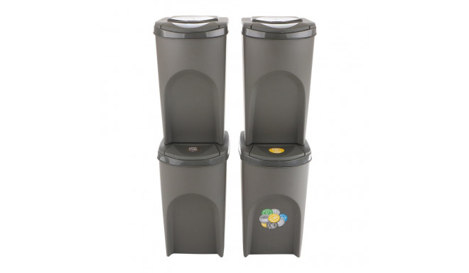Sortiboxi jäätmete sorteerimise komplekt 4x35L hall