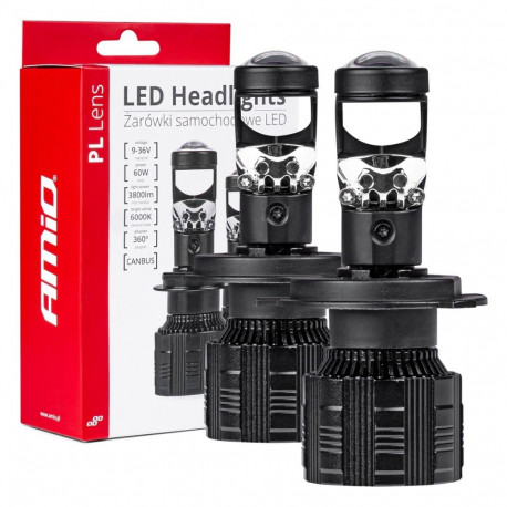 Amio autopirnid 03667 H4 led PL-seeria läätsega 6000K canbus