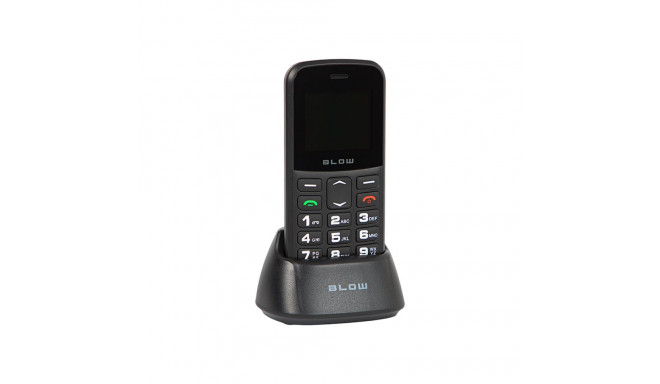 75-030# Telefon dla seniora blow czarny z podstawką s18d