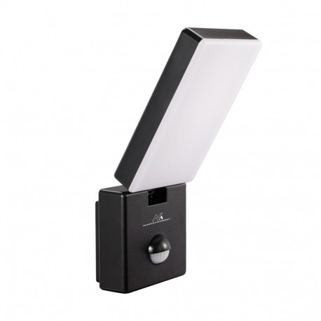 Lampa LED liikumisanduriga Maclean, PIR liikumisandur, must, 10W, IP65, 800lm, neutraalne valge (400