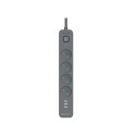 Listwa zasilająca antyprzepięciowa TRACER Power Line+ mobile ready 1.5 m (4 gniazda + 3x USB A, 5V 2