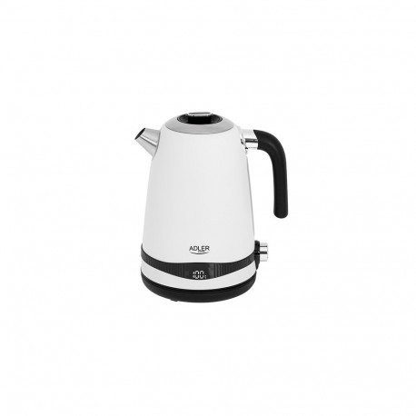 AD 1295 valge metallist veekeetja 1,7l LCD-ekraaniga ja temperatuuri reguleerimisega