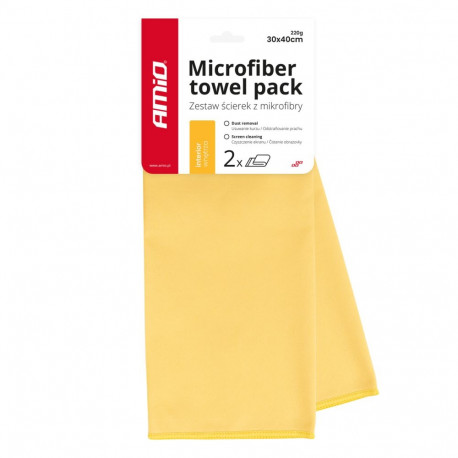 mikrokiust lapp auto sisemuse pesemiseks, puhastamiseks, koristamiseks 30x40 cm 2 tk amio-03745