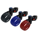 64-002# Blokada rowerowa 1m+2 kluczyki mix kolor