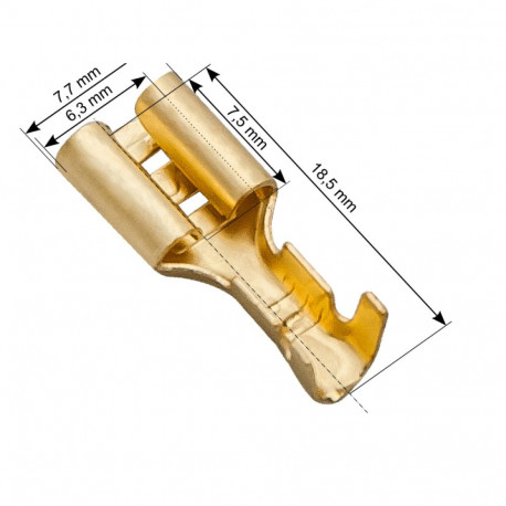 43-110# Konektor nieizolowany płaski żeński 6,3 zacz 100szt.