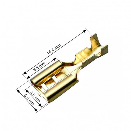 43-106# isoleerimata lame emane konektor 4,8/0,5 100tk