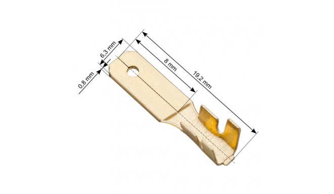 43-104# Konektor nieizolowany płaski męski 6,3/19,2