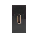 Gniazdo HDMI Maclean, pojedyncze, czarne, MCE720B
