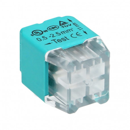 Vajutatav paigaldusliitmik 4-juhtmeline druudile 0,75-2,5mm; IEC 300V/24A; blister 10 tk