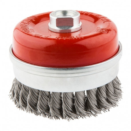 tugevdatud otsaharjaline traat hari 100 mm x M14, INOX