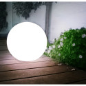 Solarna lampa wolnostojąca ogrodowa GreenBlue, kula 20x20x53cm, bialy LED, GB123