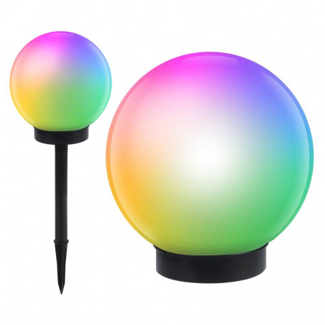GreenBlue päikesepatareiga aialamp GB122 pall 15x15x48cm, värviline LED RGB