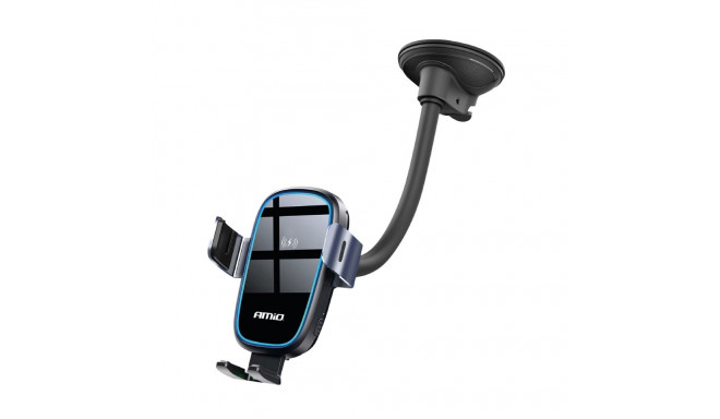 Uchwyt do samochodu na telefon szybę kokpit deskę ładowarka indukcyjna 15w amio-03780