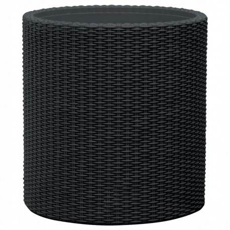 Ümmargune lillepott LARGE CYLINDER PLANTER antratsiit
