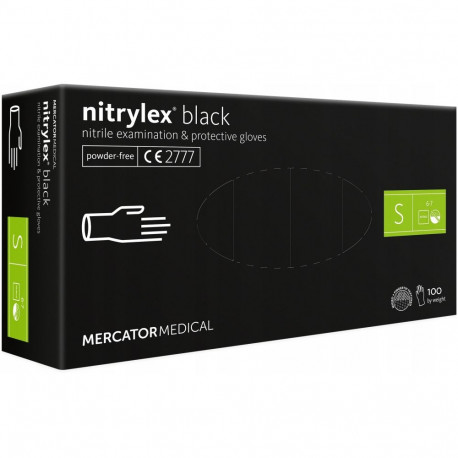 Nitriilkindad must mercator nitrylex black suurus S 100 tk