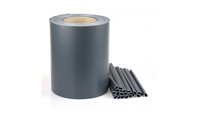 Taśma ogrodzeniowa z klipsami 19 cm x 35 mb grafit