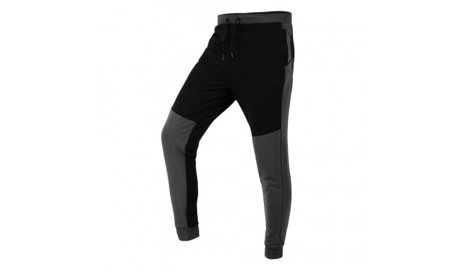 Spodnie dresowe COMFORT, szaro-czarne, rozmiar L