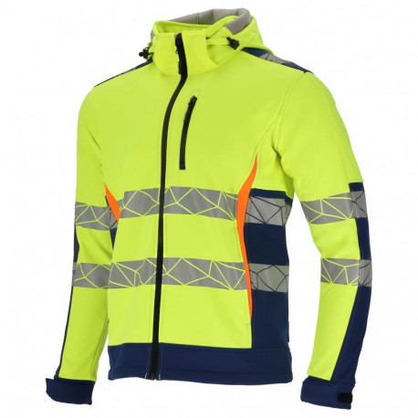 Hoiatus softshell jope kollane-sinine, "m", ce