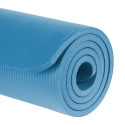 Mata gimnastyczna do ćwiczeń joga, pilates, fitness, 183x61cm, grubość 1.5cm, materiał NBR, niebiesk