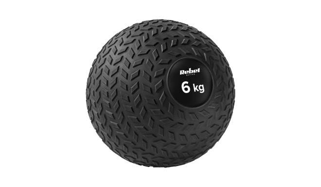 Mała piłka lekarska do ćwiczeń rehabilitacyjna Slam Ball 23cm 6kg, REBEL ACTIVE