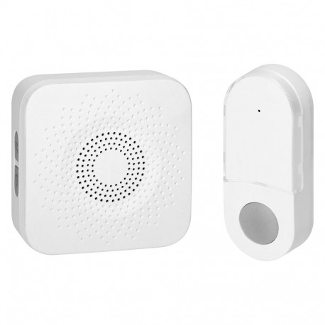 SETI AC juhtmevaba võrgukell patareivaba nupuga õppiv süsteem 32 heliga 150m valge