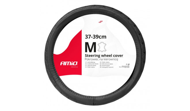Pikitud nahast kate autode roolile m 37-39cm swc-51-m amio-03561