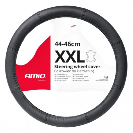 nahast kate auto roolile xxl 44-46cm swc-48-xxl amio-03549