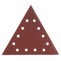 Papier ścierny na rzep K80, trójkątny z 12 otworami, 5szt do szlifierki 59G264