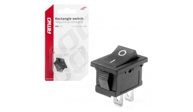 Włącznik przełącznik prostokątny on off 12v 24v amio-03082