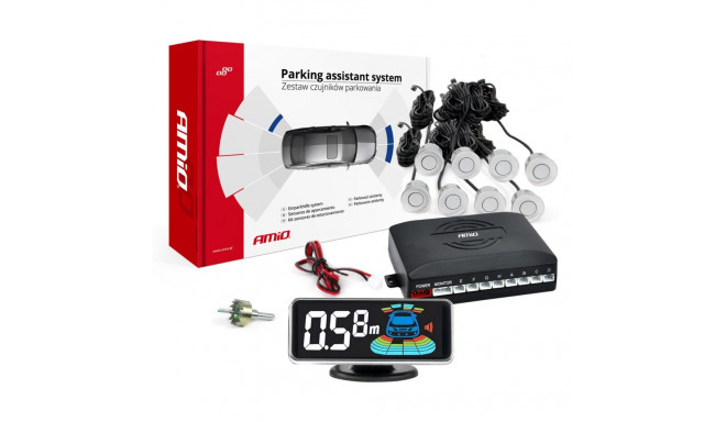 Parkimisandurid hõbedased ees ja taga LED 3D amio-03193