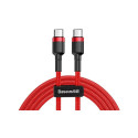 BASEUS Kabel USB-C - USB-C 2,0m Cafule PD 2.0 QC 3.0 60W (CATKLF-H09) Red