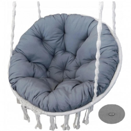 Poduszka ogrodowa szara, bocianie gniazdo 90cm