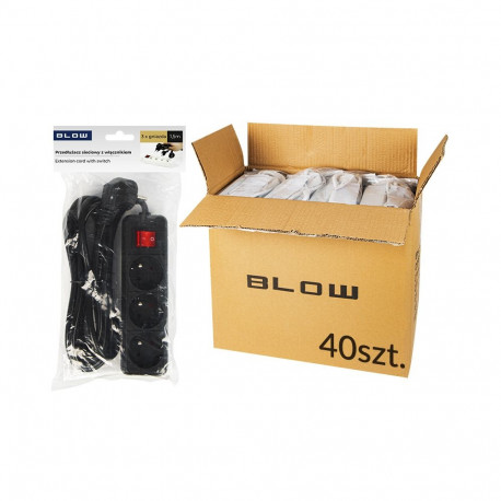 98-570# võrgupikendusjuhe pr-370wsp 3-pesaga maandusega+lüliti 1,5 m (40 tk.)