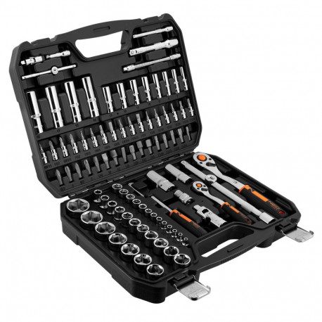 1/2", 1/4" padrunvõtmete komplekt, 94 tk, CrV