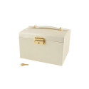 Szkatułka/ kuferek na biżuterię - beżowy