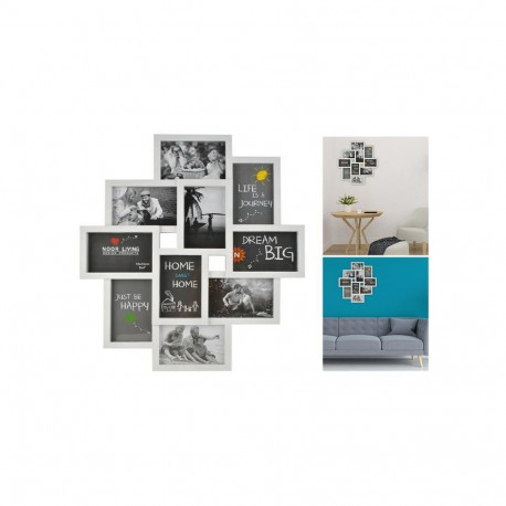 10 foto jaoks raam - valge