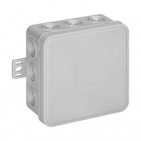 Puszka n/t CLICK, IP54, 12 läbiviiku, 85x85x41mm, hall