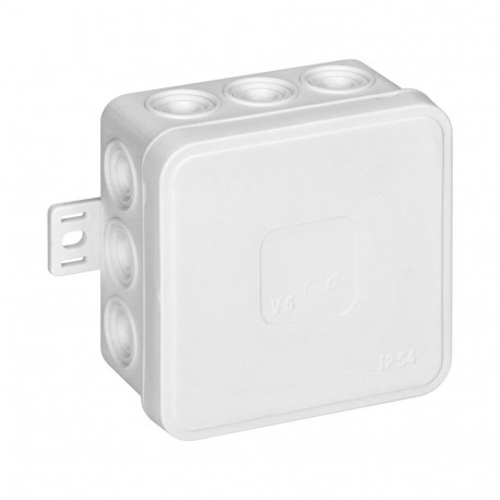 Puszka n/t CLICK, IP54, 12 läbiviiku, 75x75x41mm, valge