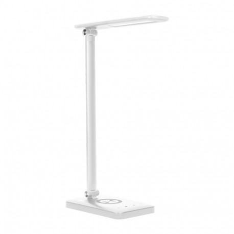 ISIYO LED 7W Lampka biurkowa z ładowarką indukcyjną i USB, 390lm, 3000-4000-6000K, zmiana temperatur