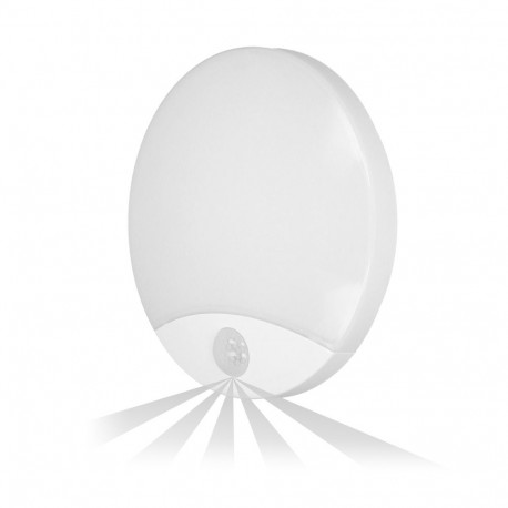 VIRAZON LED 15W, plafon z czujnikiem ruchu, 1050lm, IP44, 4000K, poliwęglan mleczny, biały