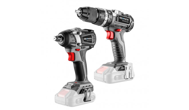 Zestaw E+: harjadeta löökmutrivõti 58g028 ja harjadeta löökpuur-trell 58G020