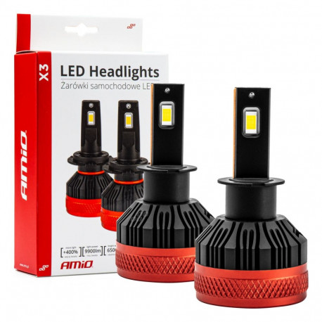 led-autolambid seria x3 h3 6500k canbus amio-02978