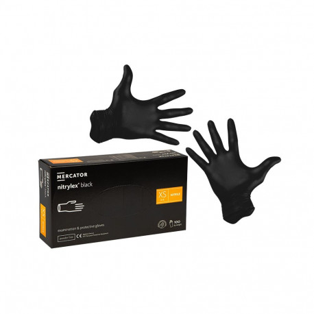 2768# Rękawiczki nitrylowe czarne xs 100sztuk