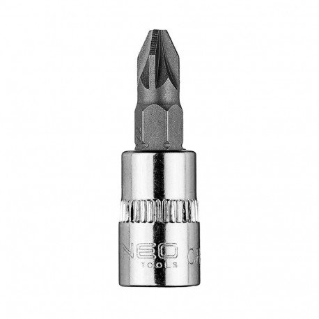 Końcówka wkrętakowa PZ2 na nasadce 1/4", krótka, 37 mm (5 tk.)