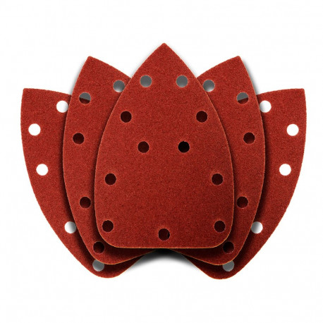 Delta-lihvapaberid 140 x 140 x 80mm K80 5 tk., aukudega