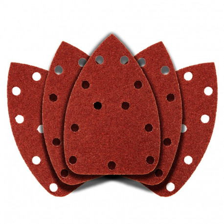 liivapaber takjaga delta 140 x 140 x 80 mm, K40, 5 tk, avadega